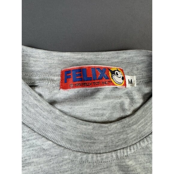 Vintage 1991 Felix The Cat Comics Cartoon Drawing Movie Promo Grey Shirt Rare T - Picture 4 of 6
